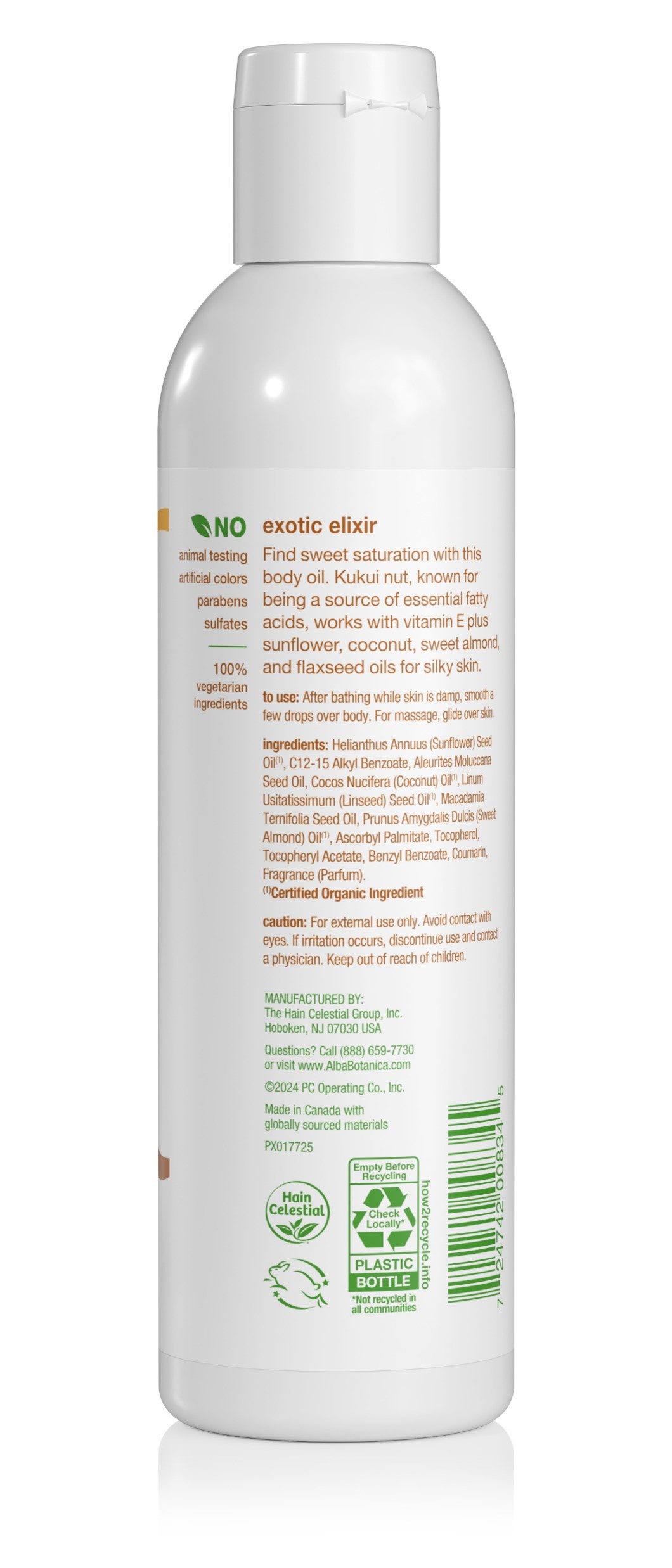 Intense Hydration Body Oil back