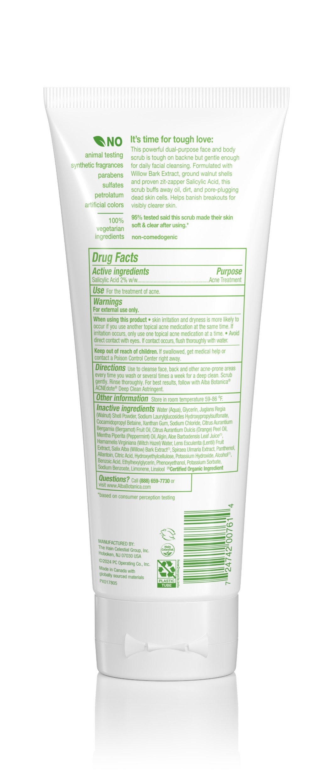 face and body scrub back