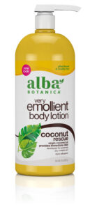 very emollient™ coconut rescue body lotion front 32oz